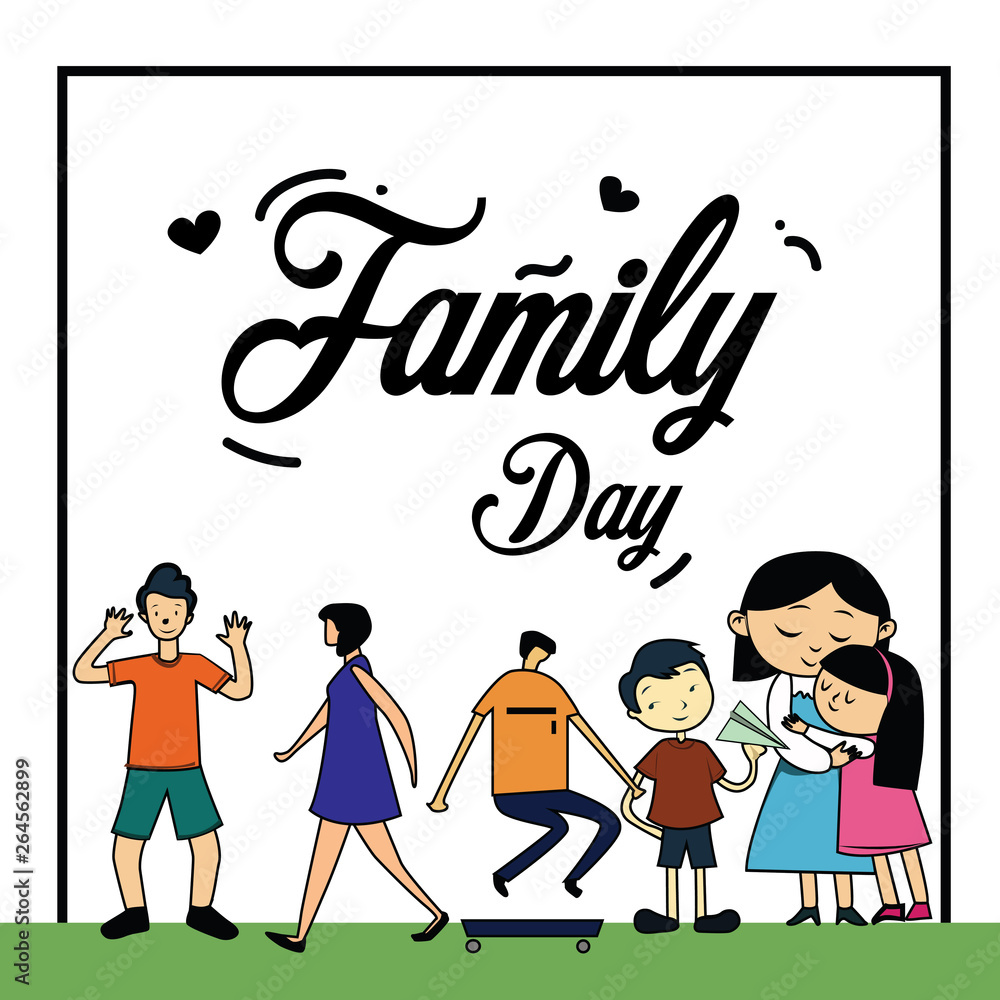 Happy Family Day Vector Template Design Illustration Happy Family Day Vector Template Design Illustration