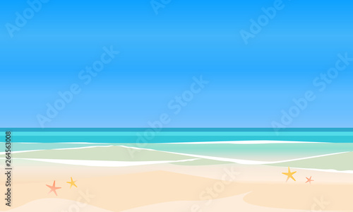 美しい浜辺　Illustrator CC 2019