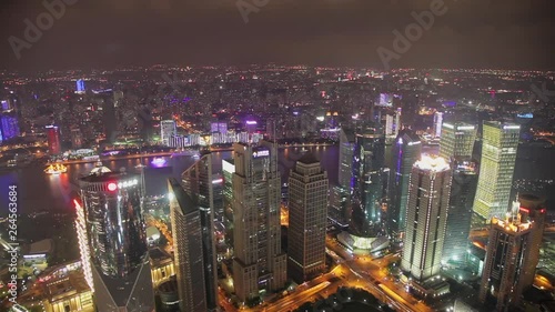 Wallpaper Mural timelapse video of Shanghai CBD at night Torontodigital.ca