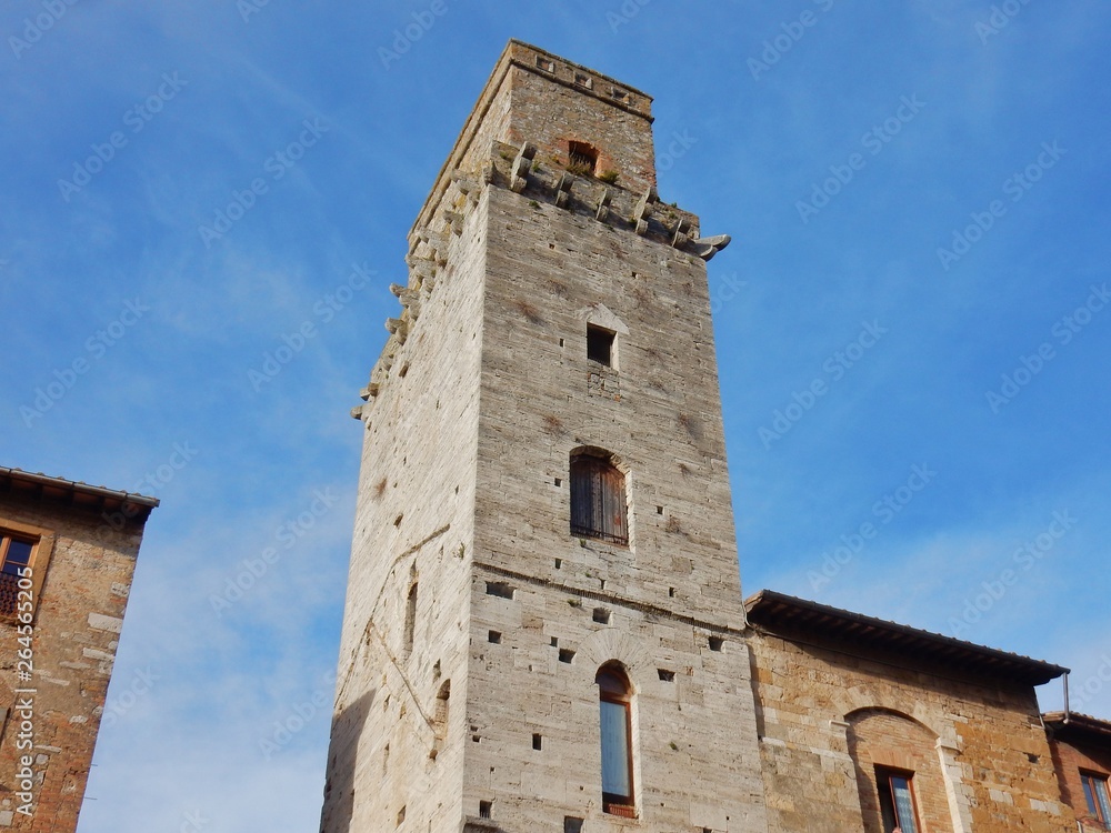 San Gimignano - Particolare della Torre del Diavolo