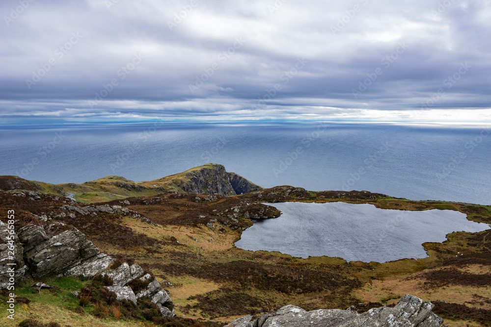 Slieve Liag is a mountain on the Atlantic coast of County Donegal, Ireland. At 596 metres