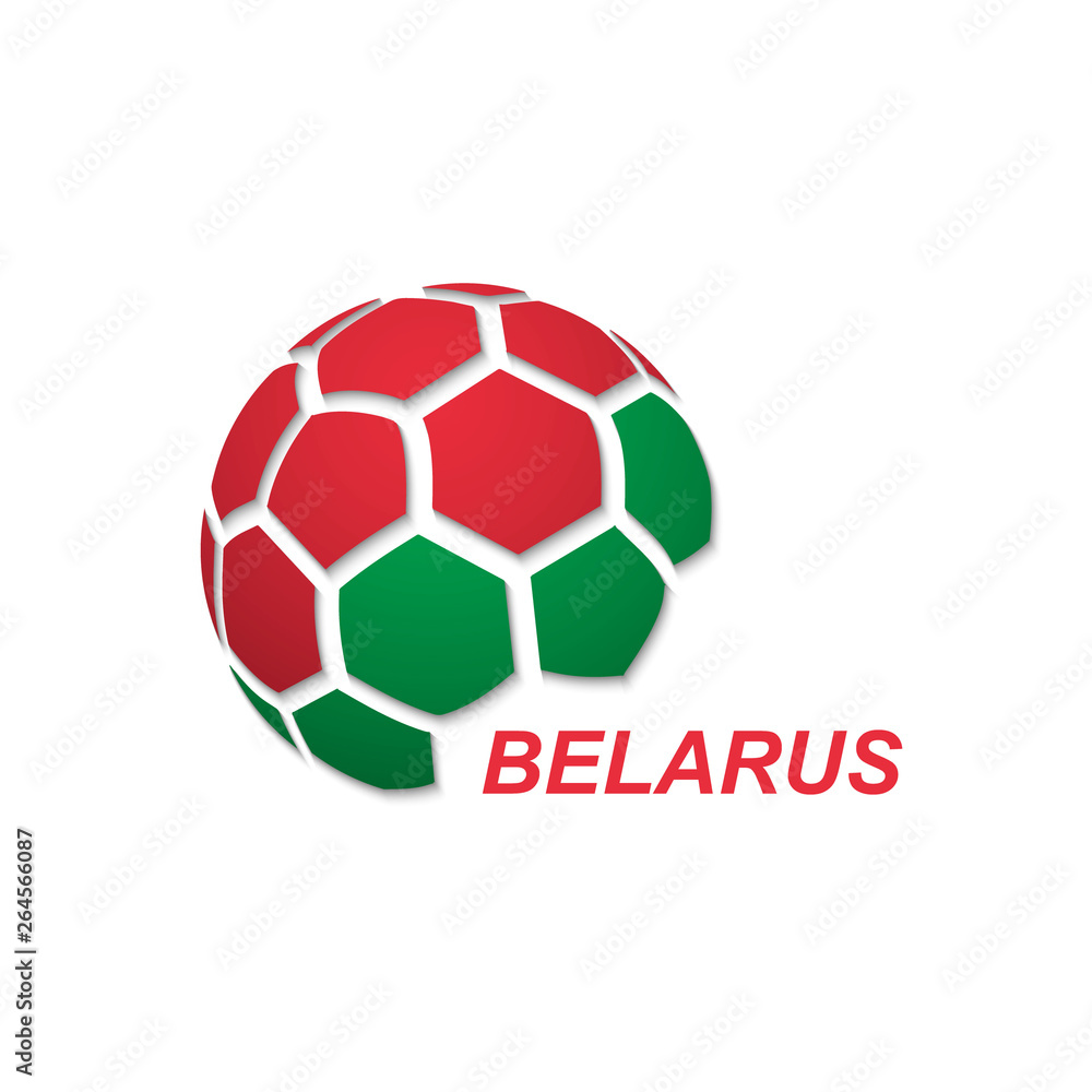 abstract soccer ball with national flag colors abstract soccer ball with national flag colors