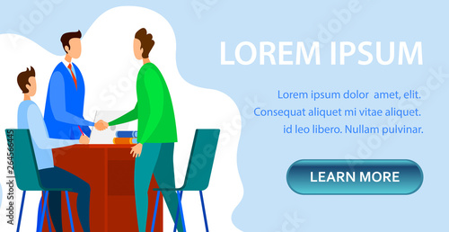 Notary Firm Landing Page Color Vector Template