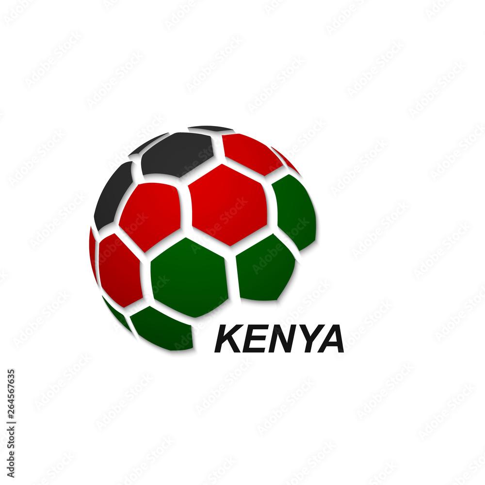abstract soccer ball with national flag colors abstract soccer ball with national flag colors