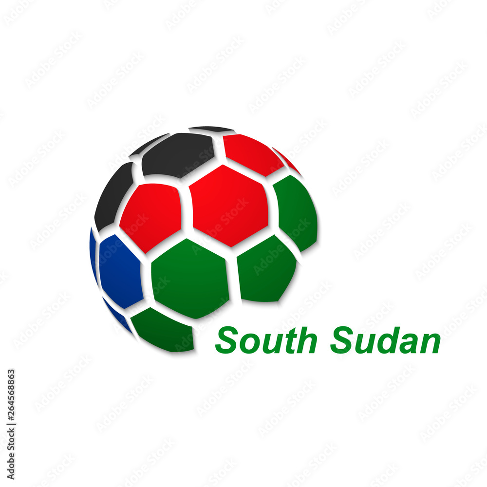 abstract soccer ball with national flag colors abstract soccer ball with national flag colors