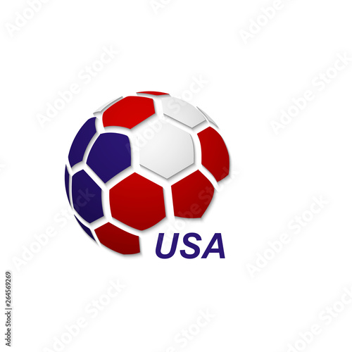 soccer ball with national flag colors