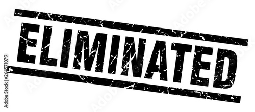 square grunge black eliminated stamp