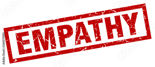 square grunge red empathy stamp