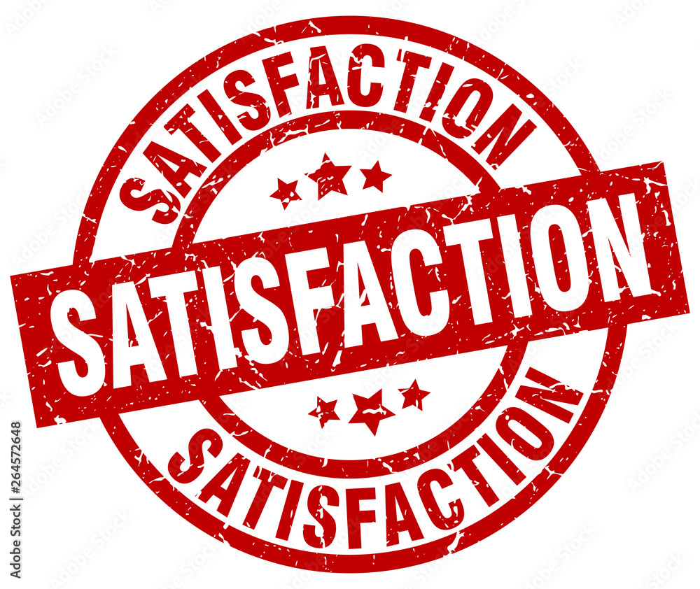 satisfaction round red grunge stamp satisfaction round red grunge stamp