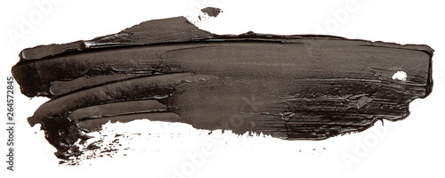 Leinwand Poster Black oil texture paint stain brush stroke EPS10 vector illustration