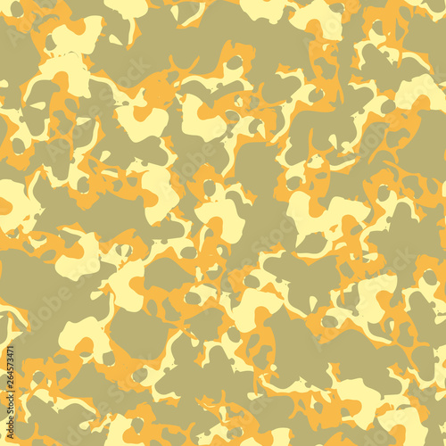 Desert camouflage of various shades of orange and yellow colors