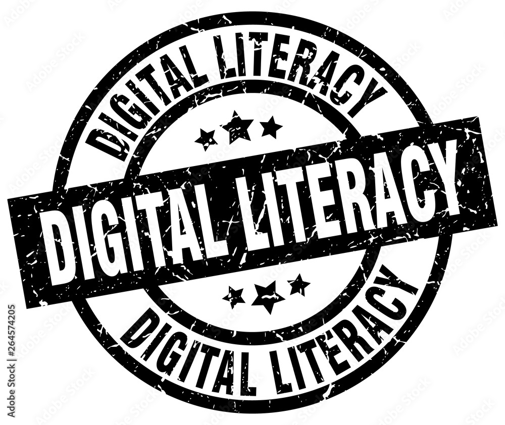 digital literacy round grunge black stamp digital literacy round grunge black stamp