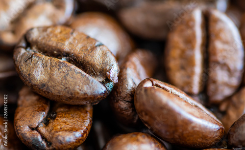 Close up shot of roasted coffee beans © Stefan Wolny