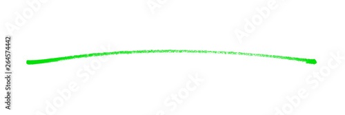 Lange Linie gemalt mit einem grünen Stift