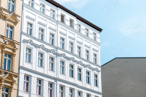 house facade, apartment building exterior - real estate