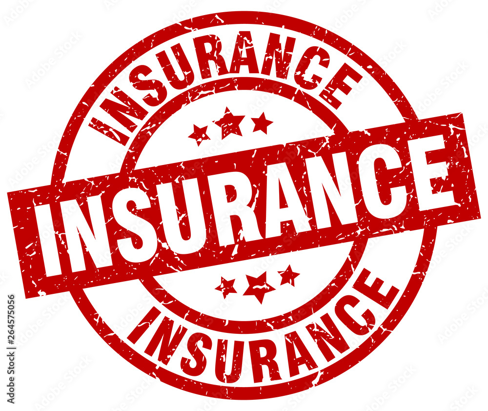 insurance round red grunge stamp insurance round red grunge stamp