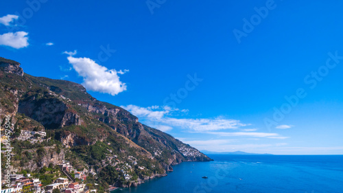 aerial view of Positano photo 29 of 54, 360 degrees, beautiful Mediterranean village on Amalfi Coast (Costiera Amalfitana) in Campania, Italy 3d tour