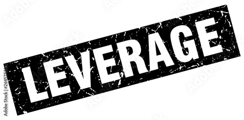 square grunge black leverage stamp