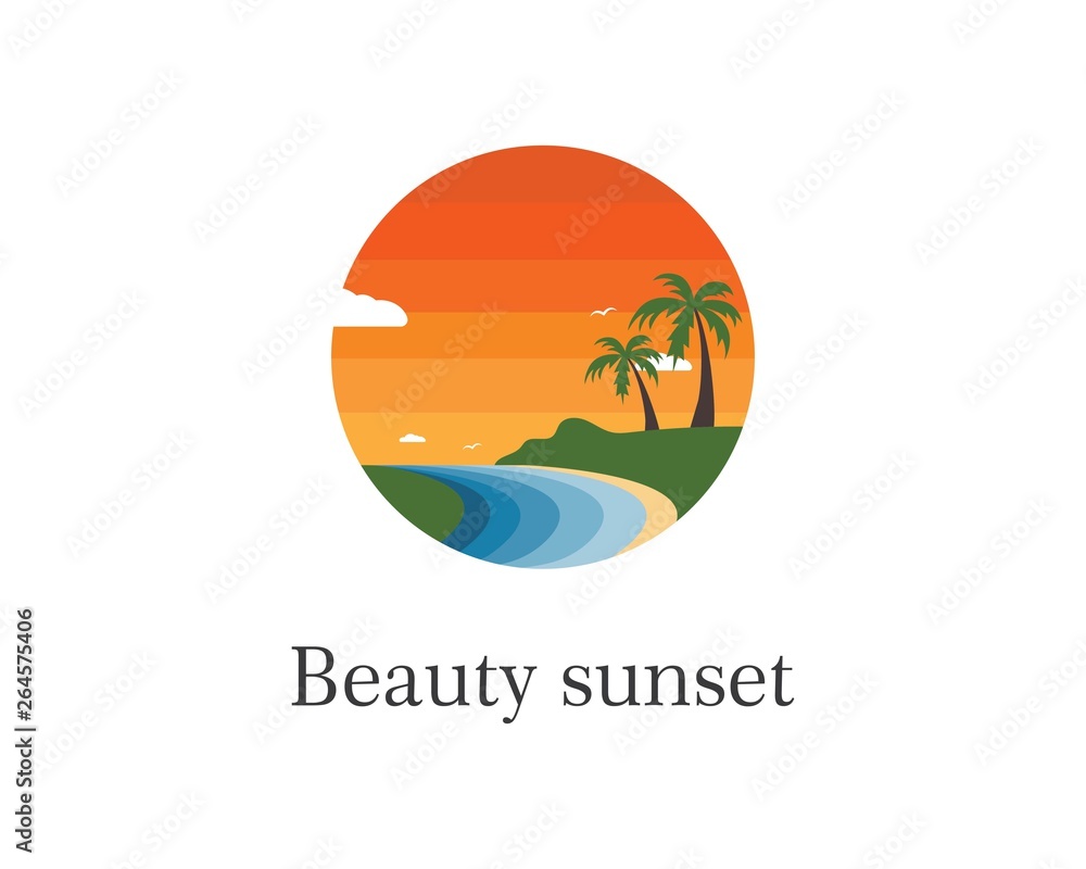 beach vector illustration icon of travel and holiday beach vector illustration icon of travel and holiday