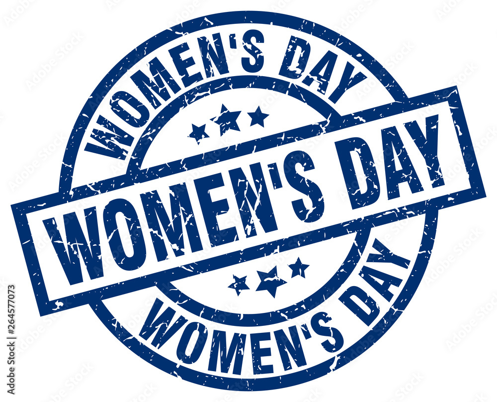 women's day blue round grunge stamp women's day blue round grunge stamp