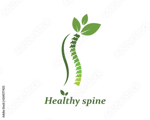Spine diagnostics symbol logo template vector illustration
