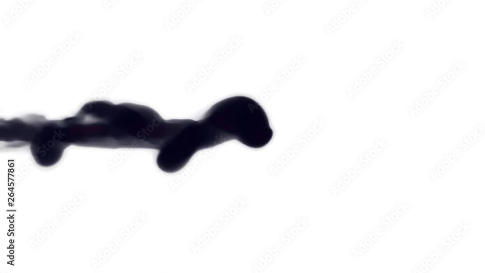 Ink squirt on white background in slow motion. Black tint splatter in water. Smoke backdrop. Inky background Ink squirt on white background in slow motion. Black tint splatter in water. Smoke backdrop. Inky background