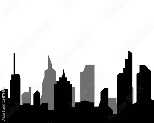 modern city skyline vector landscape