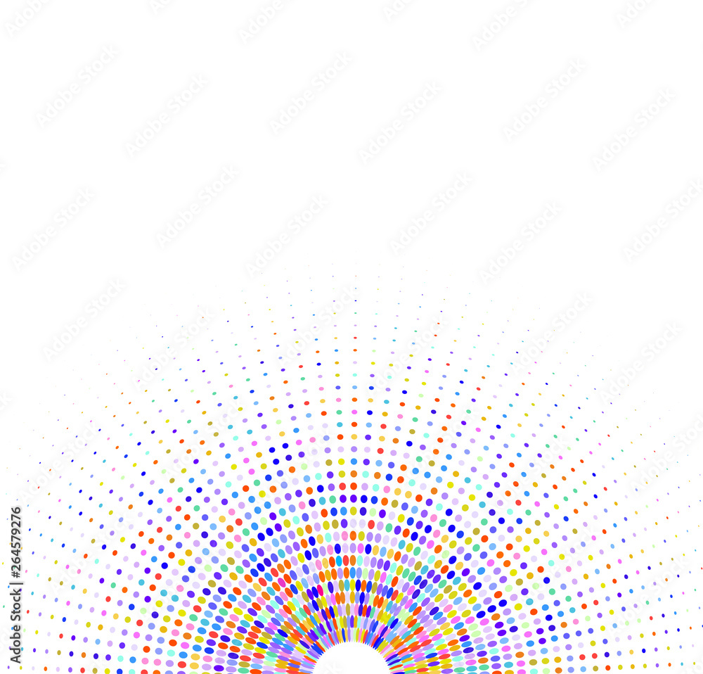 Abstract multicolor image of circle with rays Abstract multicolor image of circle with rays