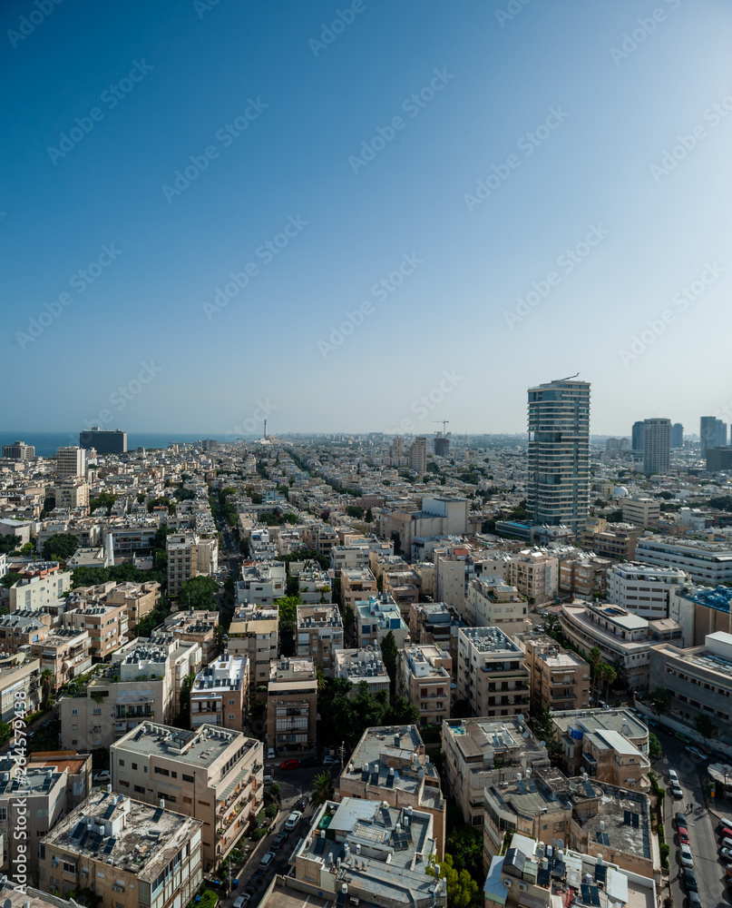 Fototapeta premium Israel, Tel Aviv, cityscape from above