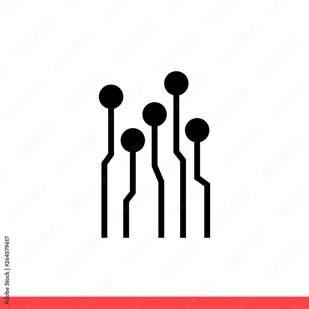 Circuit vector icon, chip symbol. Simple, flat design on white background Circuit vector icon, chip symbol. Simple, flat design on white background