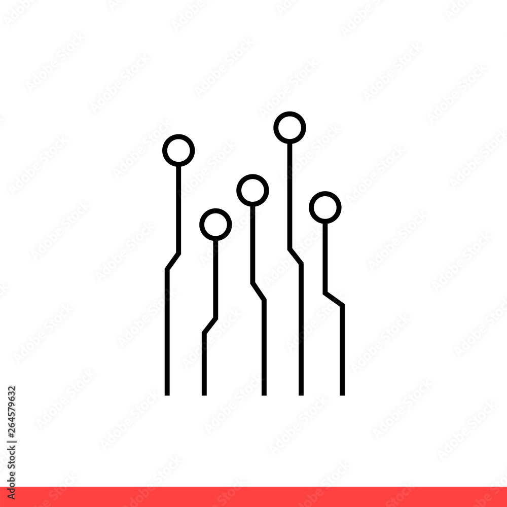 Circuit vector icon, chip symbol. Simple, flat design on white background Circuit vector icon, chip symbol. Simple, flat design on white background