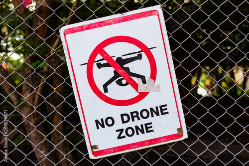 No Drone Sign at Thai Temple