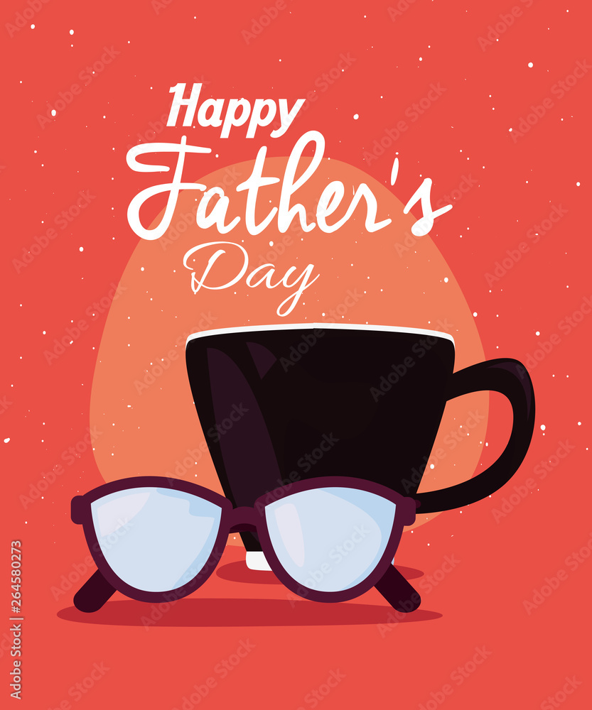 Naklejka premium happy fathers day