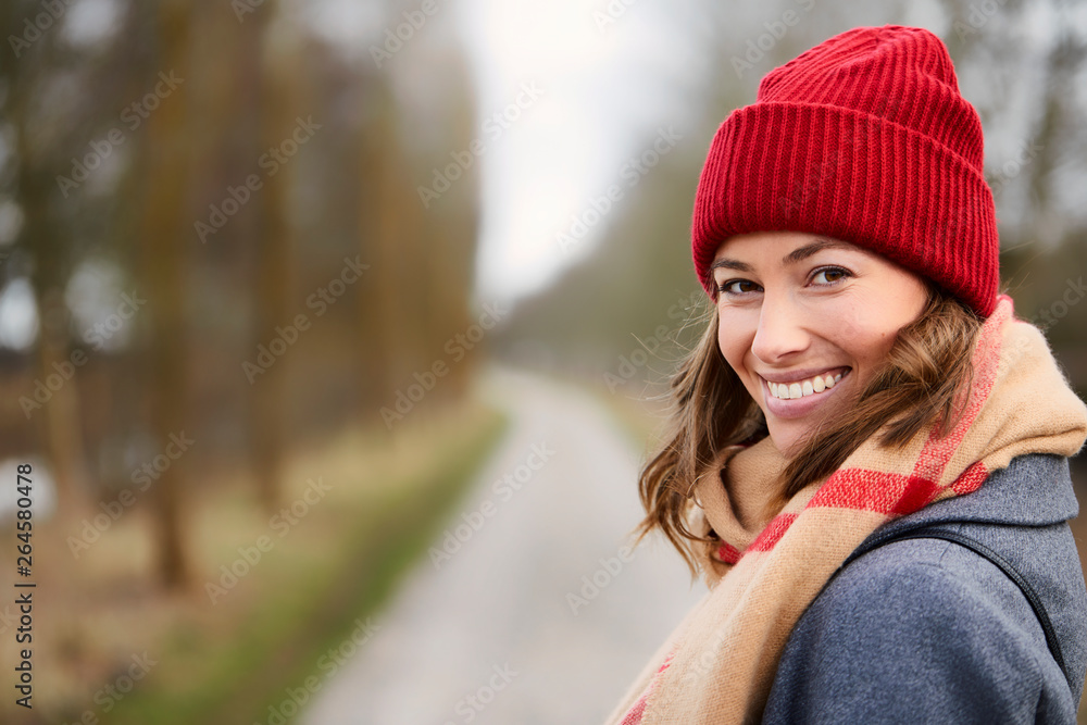 Beautiful woman in winter fashion, portrait Beautiful woman in winter fashion, portrait