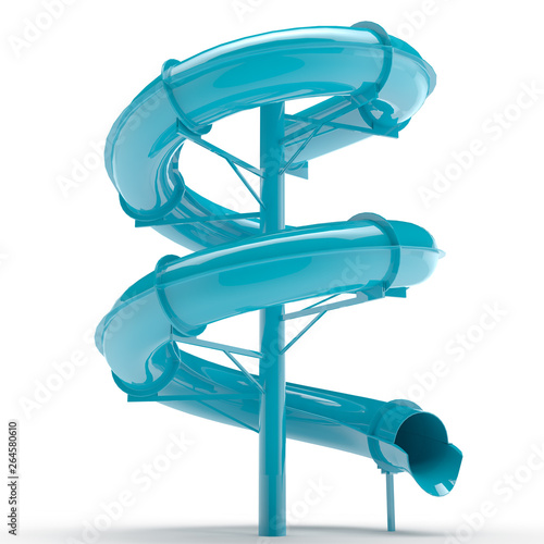 Water slides 3d render photo