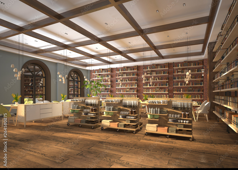 3d render grocery interior 3d render grocery interior