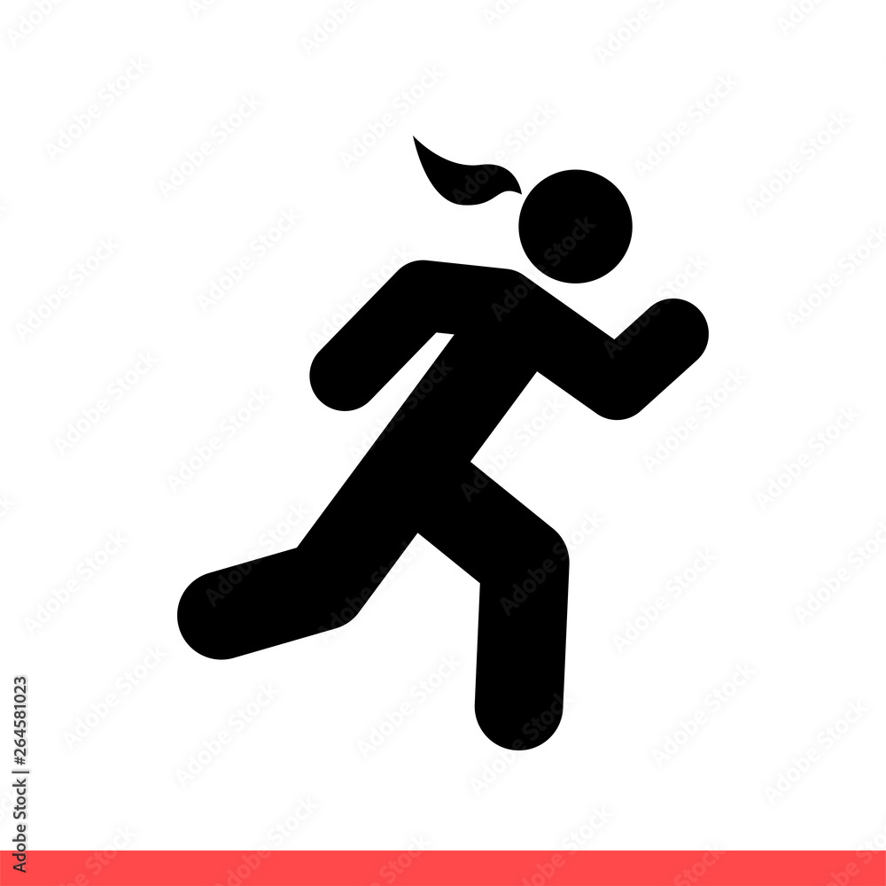 Running vector icon, sport symbol. Simple, flat design on white background Running vector icon, sport symbol. Simple, flat design on white background