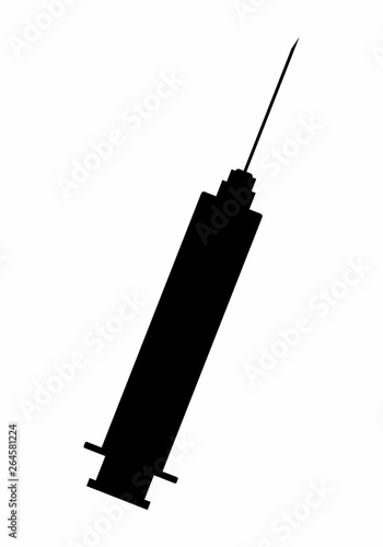 Syringe dark silhouette