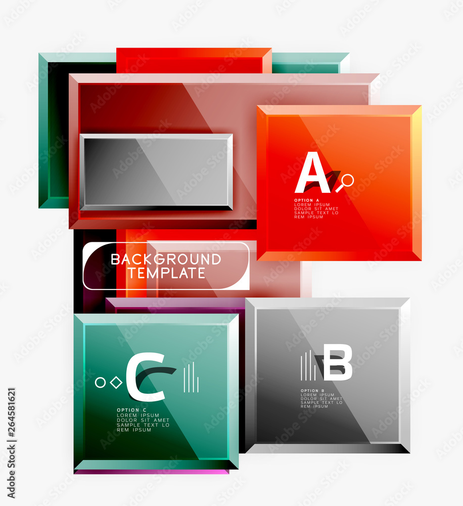 Abstract square composition for background, banner or logo Abstract square composition for background, banner or logo