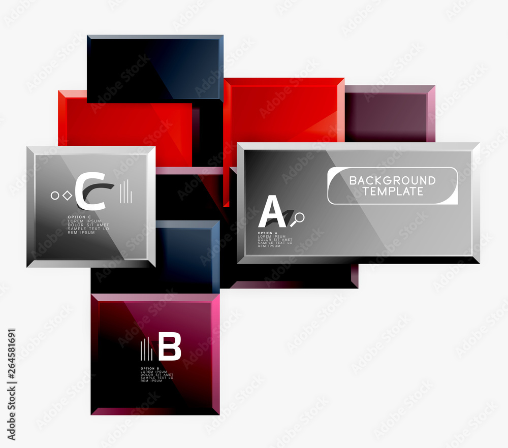 Geometrical design squares abstract banner, glossy shiny effects Geometrical design squares abstract banner, glossy shiny effects
