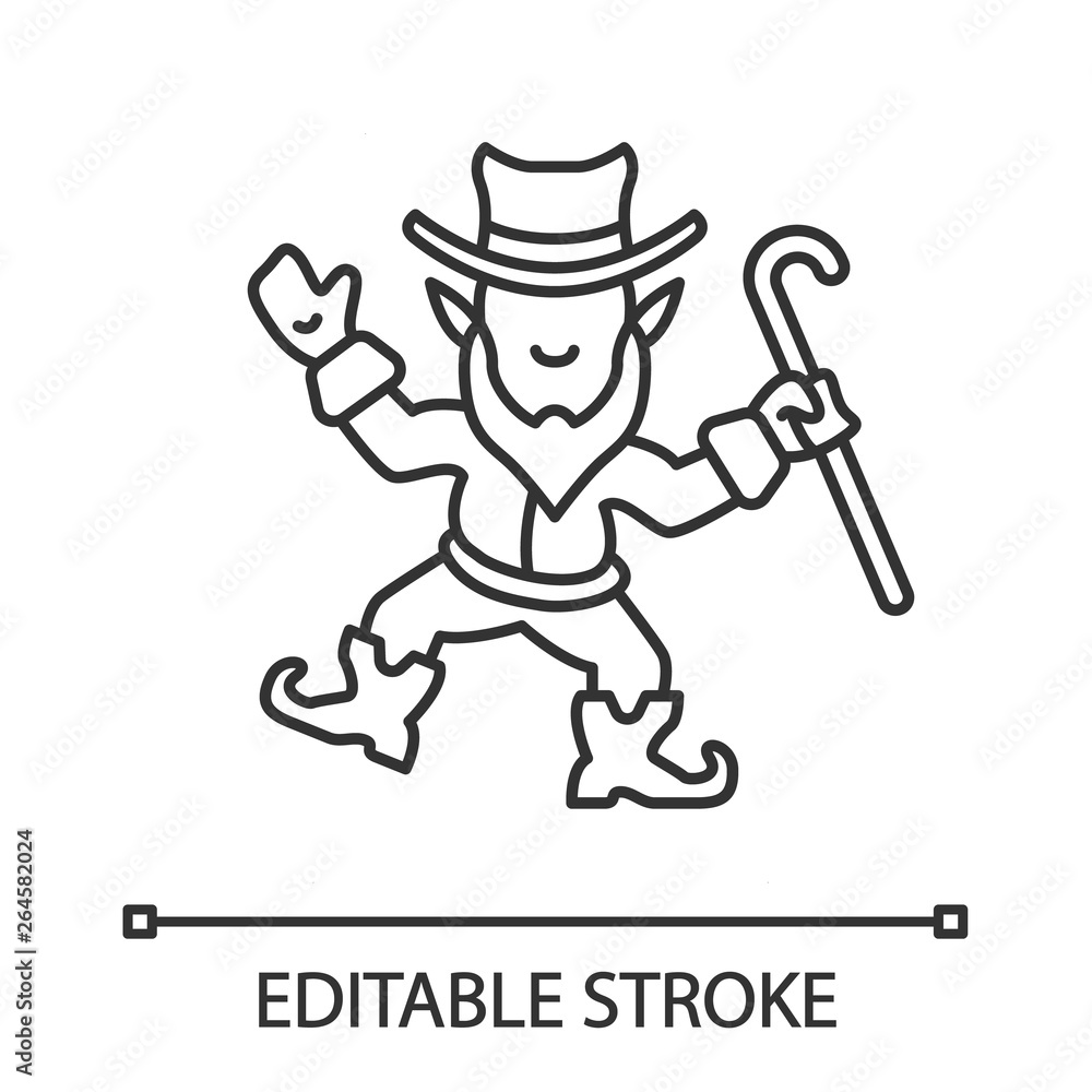 Leprechaun linear icon Leprechaun linear icon