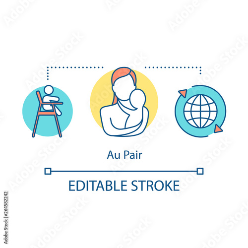 Au Pair concept icon