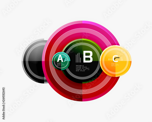 Colorful glossy circles background