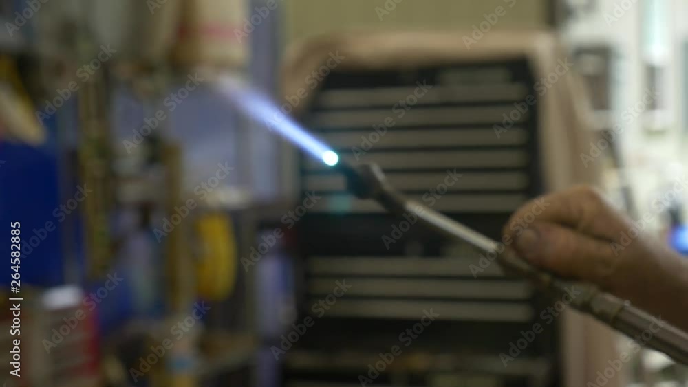 close up slow mo shots of cutting torch being used on an industrial level close up slow mo shots of cutting torch being used on an industrial level