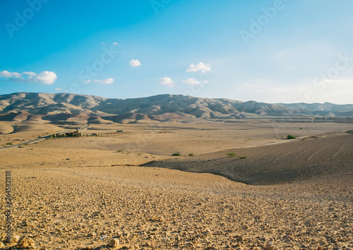 Jordan desert in a sunny day