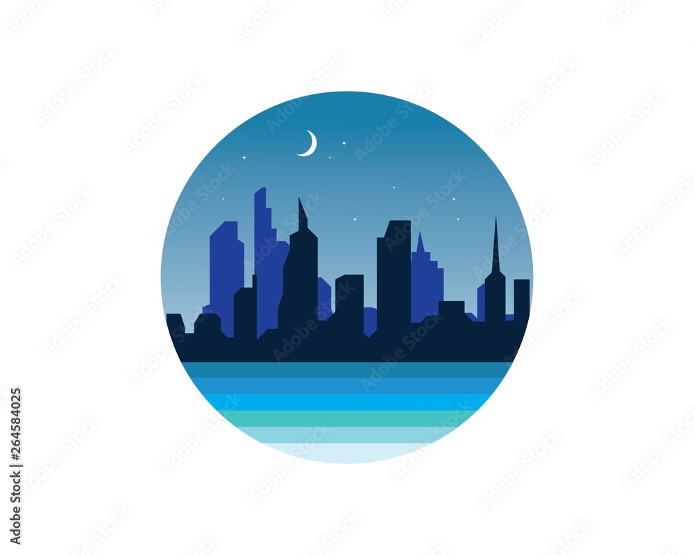 modern city skyline vector landscape modern city skyline vector landscape