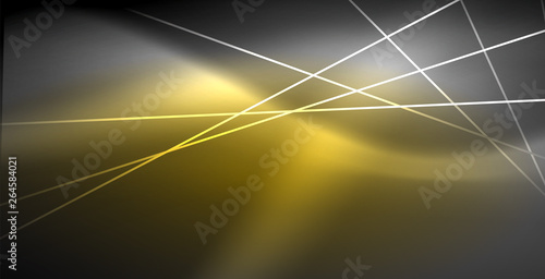 Neon glowing lines, magic energy space light concept, abstract background wallpaper design