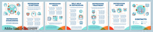 Depression overcoming brochure template layout