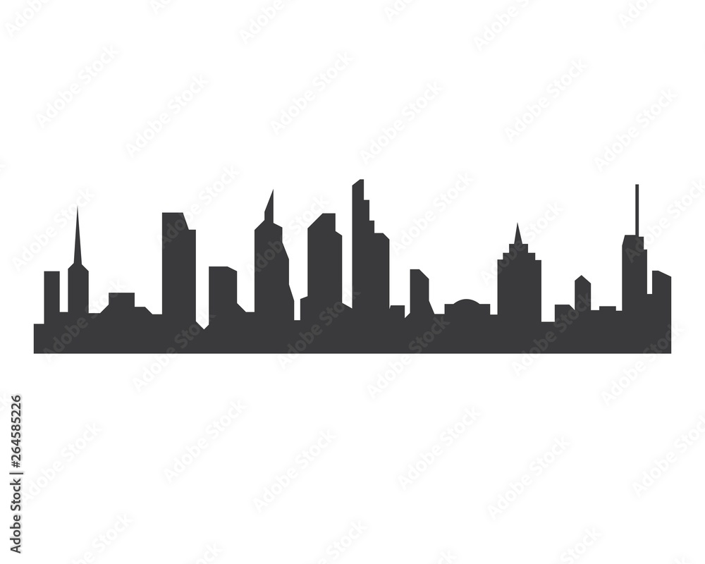 modern city skyline vector landscape