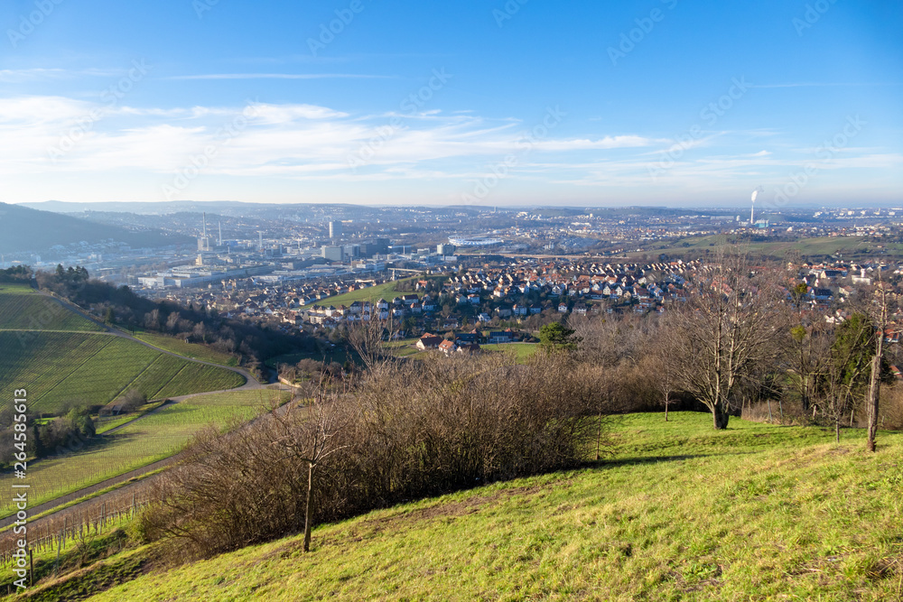 aerial view to Stuttgart Germany